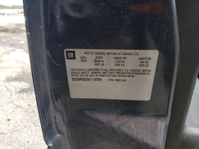 2G2WP552381118769 - 2008 PONTIAC GRAND PRIX 蓝色 照片 12