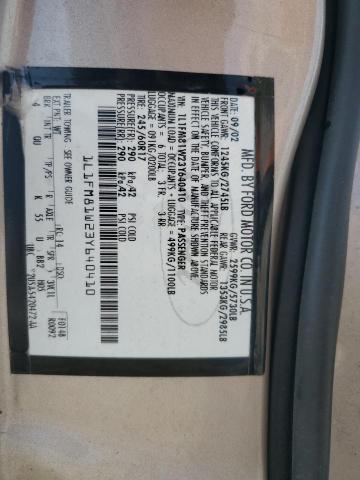 1L1FM81W23Y640410 - 2003 LINCOLN TOWN CAR EXECUTIVE TAN photo 12