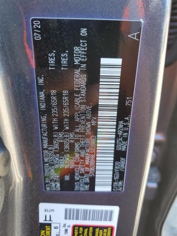 5TDBZRBH8LS039863 - 2020 TOYOTA HIGHLANDER L ვერცხლისფერი ფოტო 13