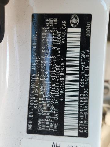 4T1BK1EB8FU182899 - 2015 TOYOTA AVALON XLE WHITE photo 13