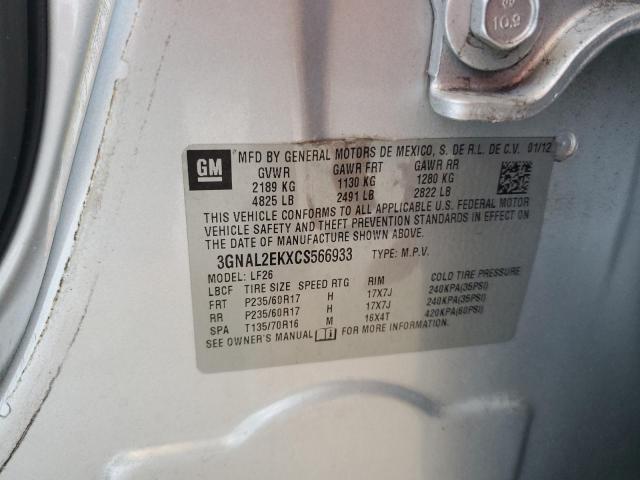 3GNAL2EKXCS566933 - 2012 CHEVROLET CAPTIVA SPORT 银色 照片 14