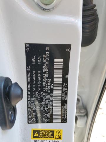 5TDJKRFH5GS350361 - 2016 TOYOTA HIGHLANDER XLE Weiß Foto 13