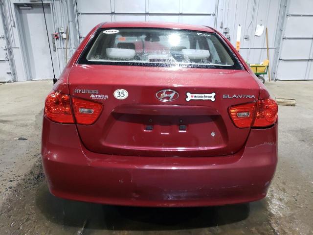 KMHDU46DX7U099383 - 2007 HYUNDAI ELANTRA GLS RED photo 6