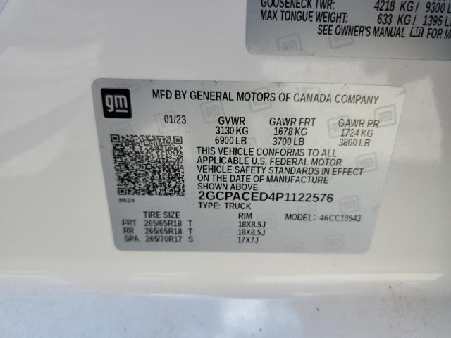2GCPACED4P1122576 - 2023 CHEVROLET SILVERADO C1500 LT WHITE photo 12
