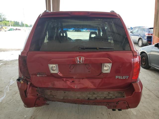 5FNYF18505B042166 - 2005 HONDA PILOT EXL RED photo 6