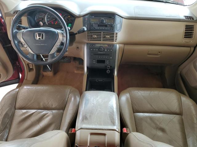 5FNYF18505B042166 - 2005 HONDA PILOT EXL RED photo 8