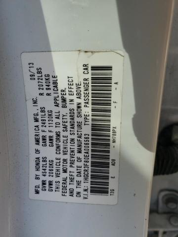 1HGCR3F80EA006563 - 2014 HONDA ACCORD EXL WHITE photo 12