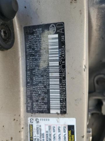2T1BR32E06C710216 - 2006 TOYOTA COROLLA CE BEIGE photo 12