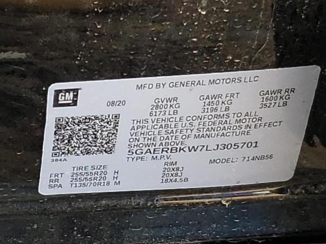 5GAERBKW7LJ305701 - 2020 BUICK ENCLAVE ESSENCE 黑色 照片 14