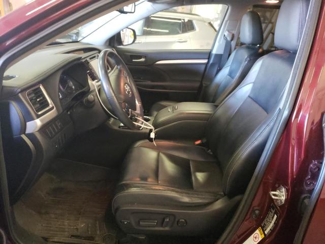 5TDJKRFH4ES025388 - 2014 TOYOTA HIGHLANDER XLE MAROON photo 7