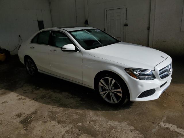 55SWF4KB6JU271810 - 2018 MERCEDES-BENZ C 300 4MATIC WHITE photo 4