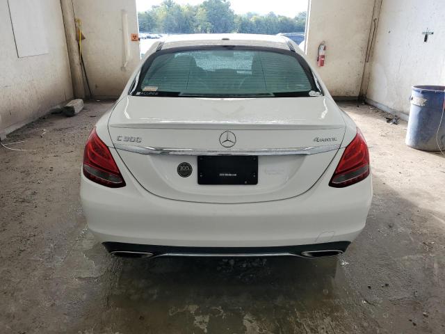 55SWF4KB6JU271810 - 2018 MERCEDES-BENZ C 300 4MATIC WHITE photo 6