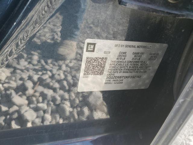 1G1ZD5ST1KF152782 - 2019 CHEVROLET MALIBU LT Boz foto 12