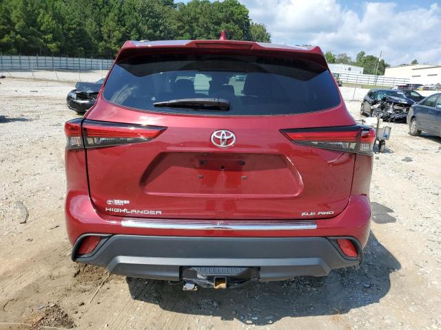 5TDGZRBH5LS045397 - 2020 TOYOTA HIGHLANDER XLE RED photo 6