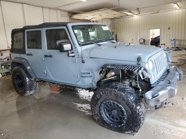 1C4HJWDG8EL282999 - 2014 JEEP WRANGLER U SPORT Szary zdjęcie 4
