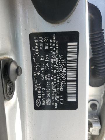KMHGC4DD1DU243949 - 2013 HYUNDAI GENESIS 3.8L SILVER photo 12