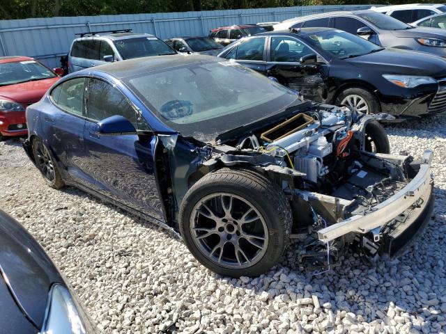 5YJSA1E53NF470922 - 2022 TESLA MODEL S Azul foto 4