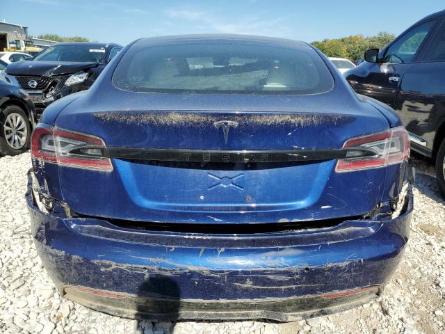 5YJSA1E53NF470922 - 2022 TESLA MODEL S Azul foto 6