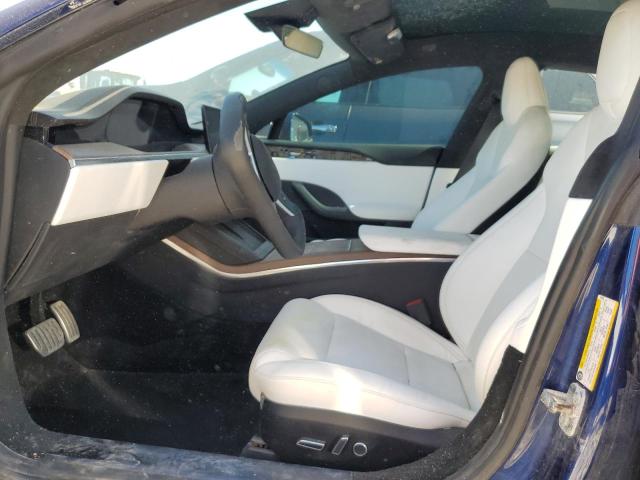 5YJSA1E53NF470922 - 2022 TESLA MODEL S Azul foto 7