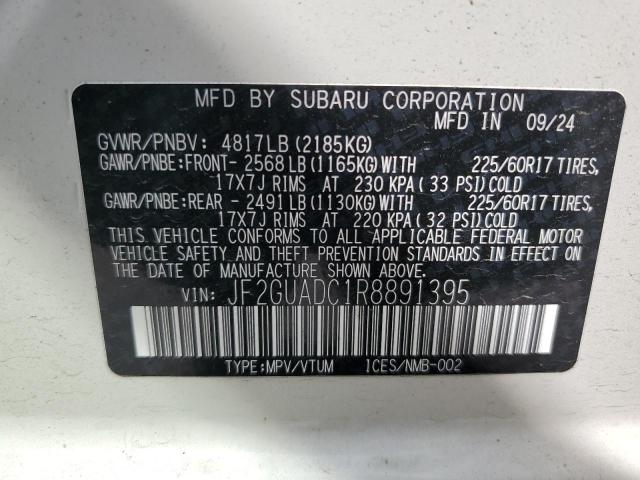 JF2GUADC1R8891395 - 2024 SUBARU CROSSTREK PREMIUM 白色 照片 14