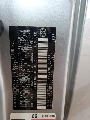 4T1B11HK6JU558362 - 2018 TOYOTA CAMRY L 银色 照片 12