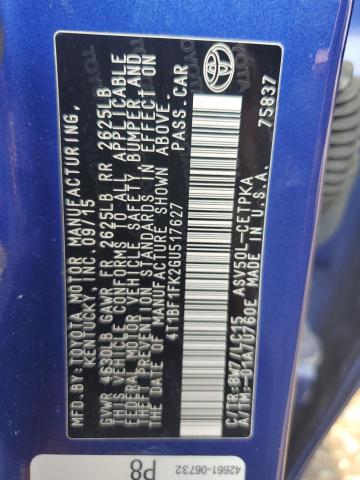 4T1BF1FK2GU517627 - 2016 TOYOTA CAMRY LE GRAY photo 12