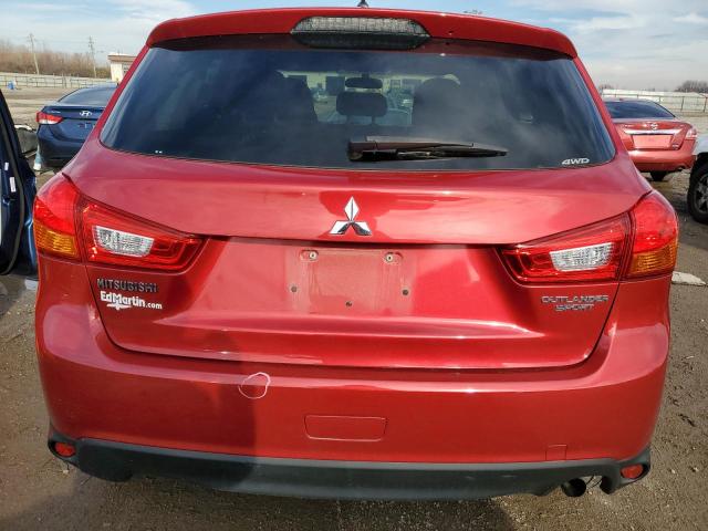 4A4AR3AU7FE020571 - 2015 MITSUBISHI OUTLANDER ES RED photo 6