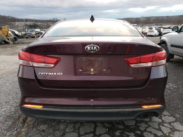 5XXGT4L31GG033620 - 2016 KIA OPTIMA LX MAROON photo 6