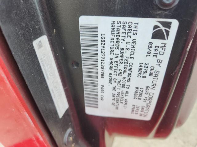 1G8ZY12771Z327700 - 2001 SATURN SC2 Czerwony zdjęcie 13