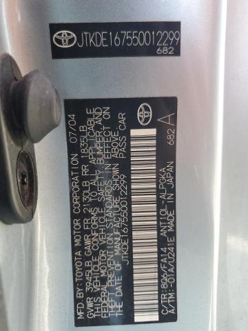 JTKDE167550012299 - 2005 TOYOTA SCION TC ნაცრისფერი ფოტო 12