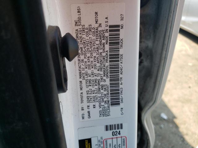 5TEJU62N67Z364597 - 2007 TOYOTA TACOMA DOUBLE CAB PRERUNNER WHITE photo 12