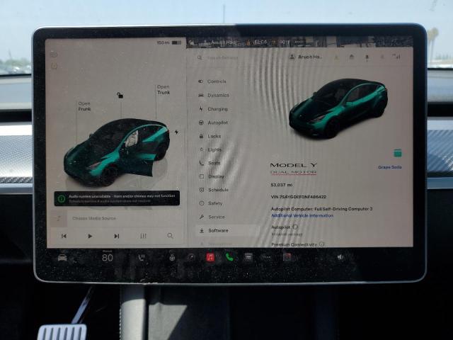 7SAYGDEF0NF486422 - 2022 TESLA MODEL Y 灰色 照片 9