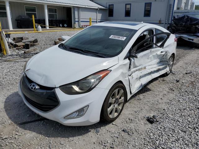 KMHDH6AE4DU004750 - 2013 HYUNDAI ELANTRA CO GS WHITE photo 2