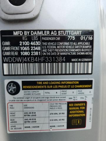 WDDWJ4KB4HF331384 - 2017 MERCEDES-BENZ C 300 4MATIC SILVER photo 12