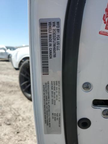 2C3CDZFJ7MH604799 - 2021 DODGE CHALLENGER R/T SCAT PACK WHITE photo 12