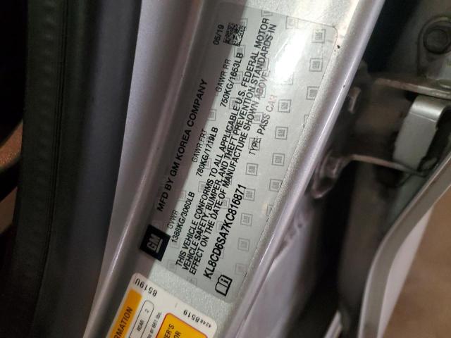 KL8CD6SA7KC816871 - 2019 CHEVROLET SPARK 1LT 银色 照片 12