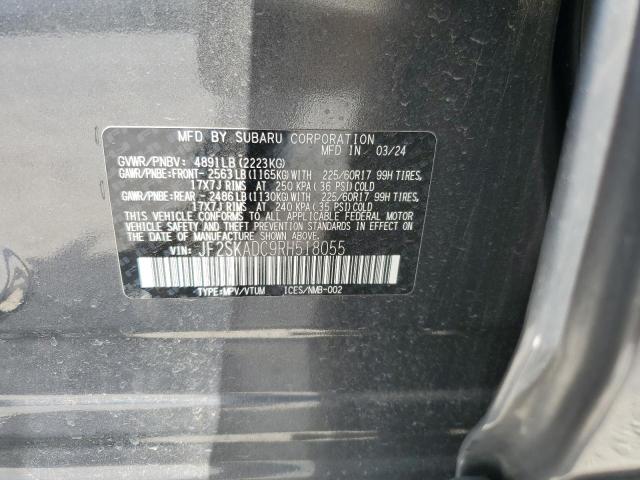 JF2SKADC9RH518055 - 2024 SUBARU FORESTER PREMIUM GRAY photo 13