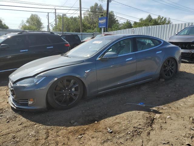 5YJSA1S11EFP33121 - 2014 TESLA MODEL S Մոխրագույն լուսանկար 1