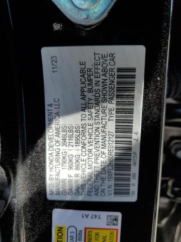 19XFL2H80RE012127 - 2024 HONDA CIVIC SPORT BLACK photo 13