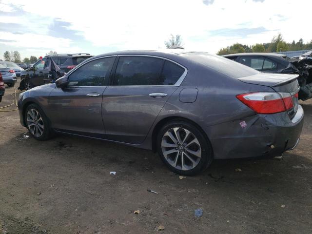 1HGCR2F57FA809260 - 2015 HONDA ACCORD SPORT GRAY photo 2