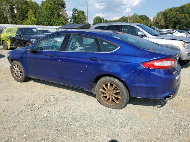 1FA6P0G70F5103428 - 2015 FORD FUSION S BLUE photo 2