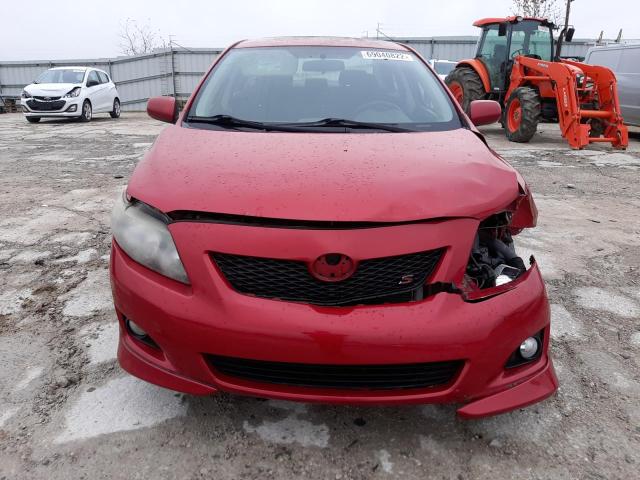 1NXBU40E09Z093054 - 2009 TOYOTA COROLLA BASE RED photo 5