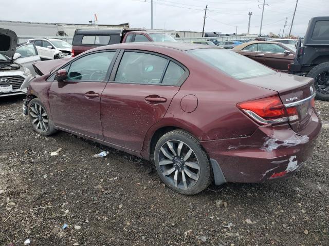 19XFB2F93FE097054 - 2015 HONDA CIVIC EXL BURGUNDY photo 2