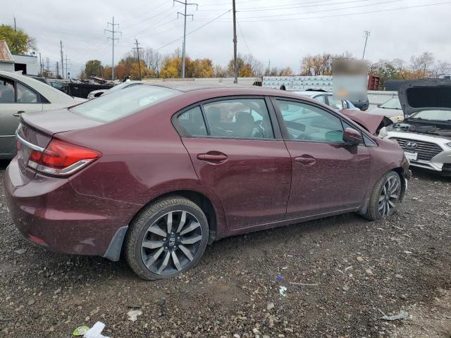 19XFB2F93FE097054 - 2015 HONDA CIVIC EXL BURGUNDY photo 3