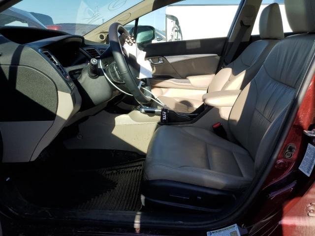 19XFB2F93FE097054 - 2015 HONDA CIVIC EXL ბურგუნდია ფოტო 7