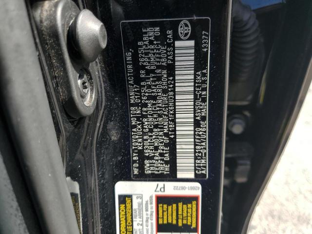 4T1BF1FK6HU381424 - 2017 TOYOTA CAMRY LE BLACK photo 12