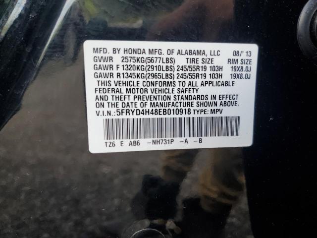 5FRYD4H48EB010918 - 2014 ACURA MDX TECHNOLOGY BLACK photo 13