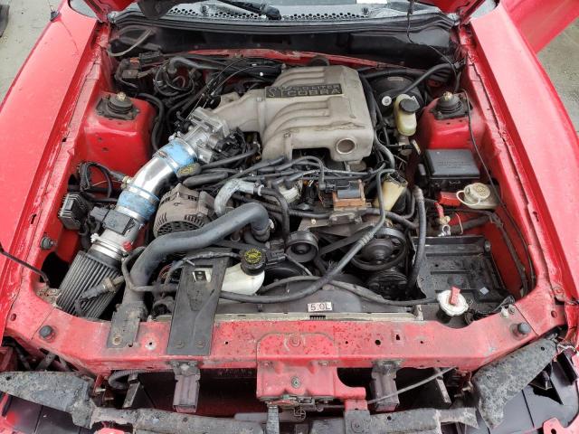 1FALP42D5RF198932 - 1994 FORD MUSTANG COBRA RED photo 11