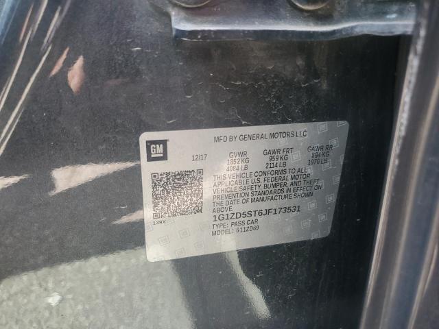 1G1ZD5ST6JF173531 - 2018 CHEVROLET MALIBU LT GRAY photo 12