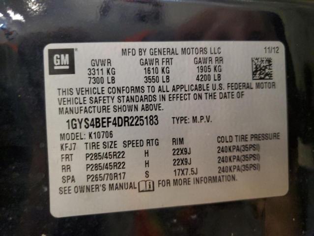 1GYS4BEF4DR225183 - 2013 CADILLAC ESCALADE LUXURY ლურჯი ფოტო 14